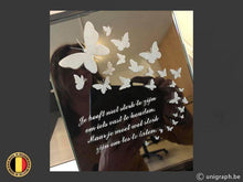 Load image into Gallery viewer, Herdenkingsplaat in glas + voetje