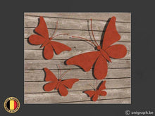 Afbeelding in Gallery-weergave laden, Vlinderset 4 cortensteel
