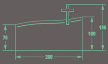 Charger l'image dans la galerie, Grafplaat lasergesneden wave-200