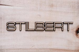 Losse bronzen letters Stilbert D: 6mm H: 25mm