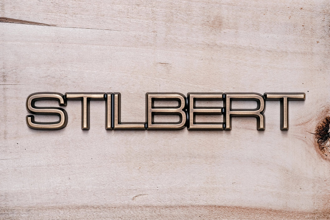 Losse bronzen letters Stilbert D: 6mm H: 30mm